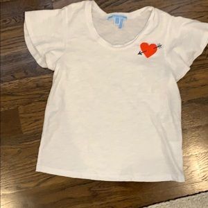 Draper James ruffle sleeve t with heart